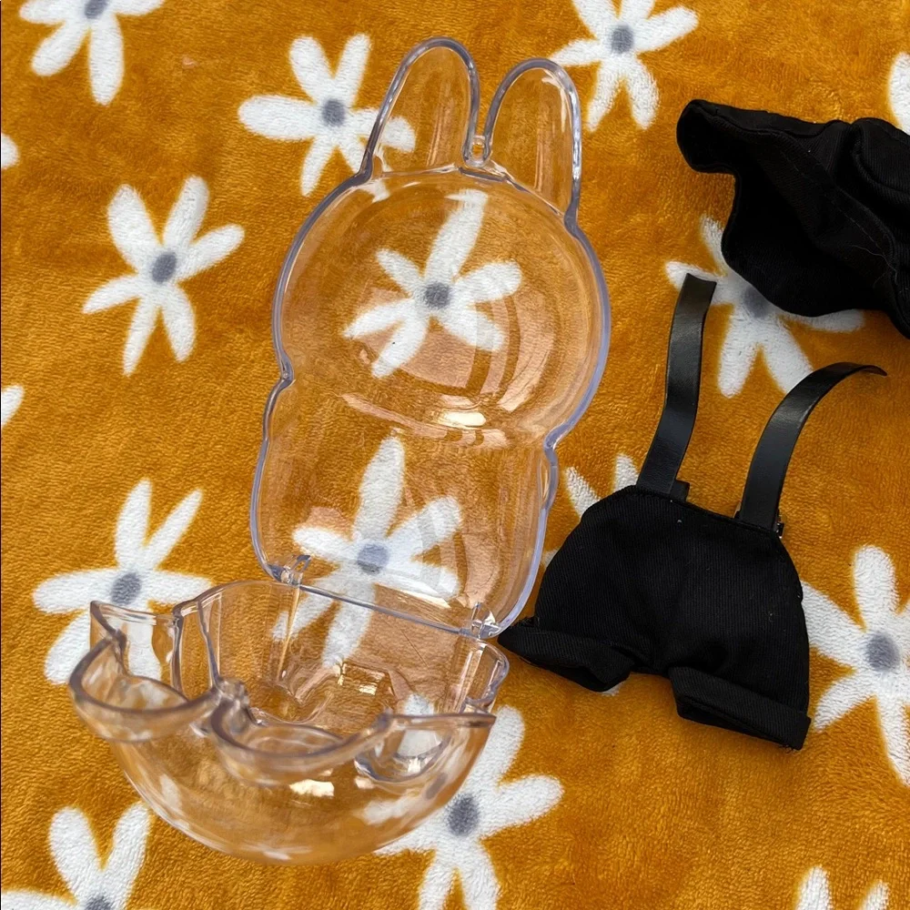 Labubu Clear Case & Outfit Clothing PPADA Set + Overalls NWOT Gifts Accesories